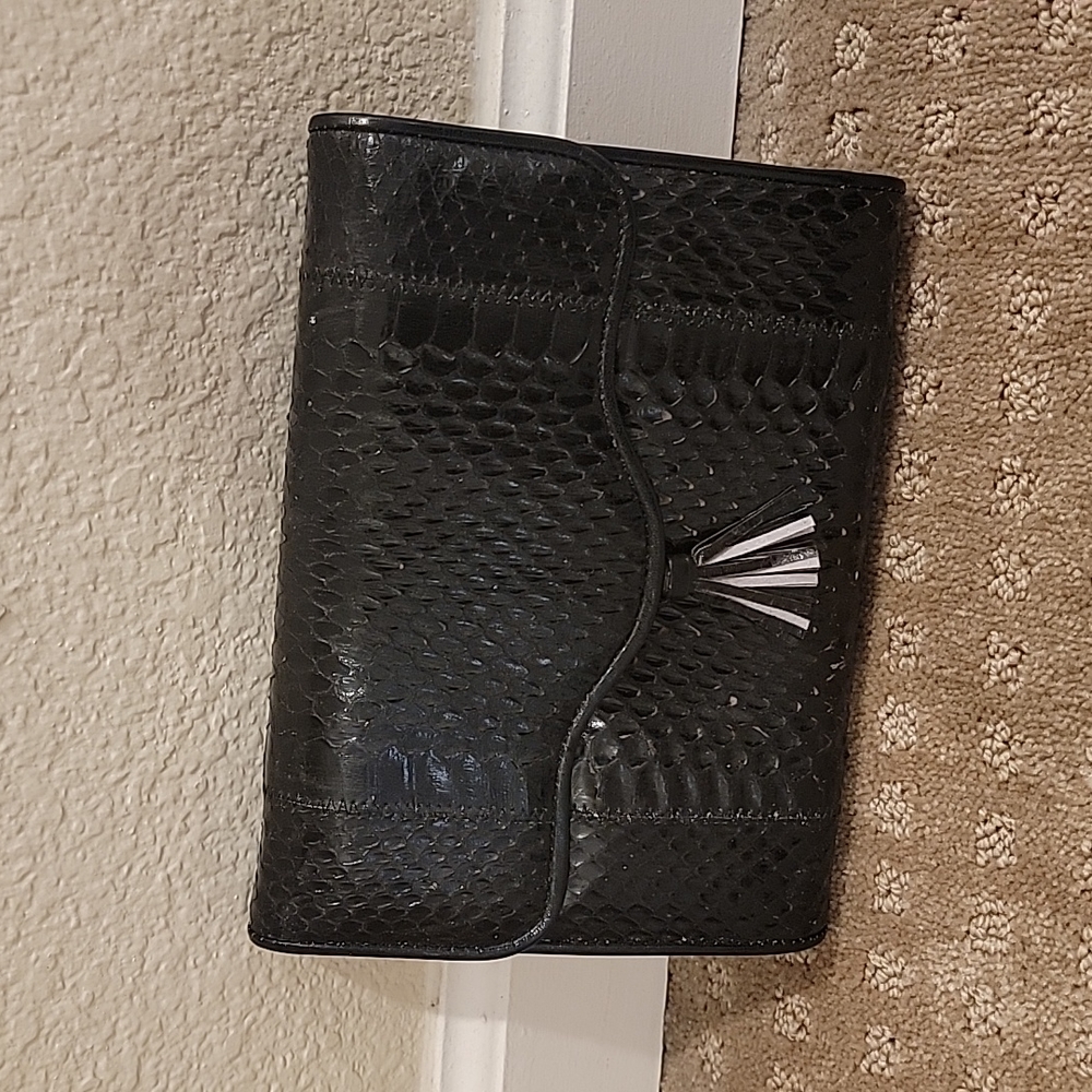 Python, Clutch/Shoulder Bag, Black - image 1